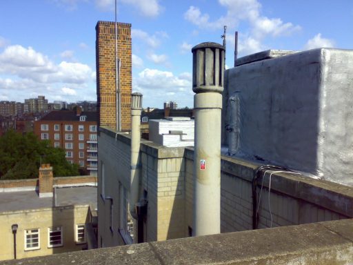 Asbestos cement fluepipe and cowl